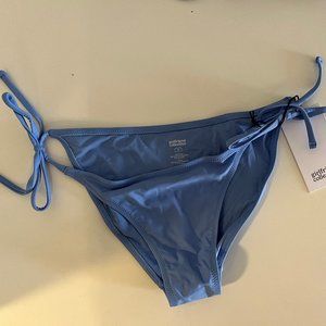 Girlfriend Collective Provence Dive String Bikini Bottom Light Blue New With Tag